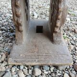 2 African carved wooden stools