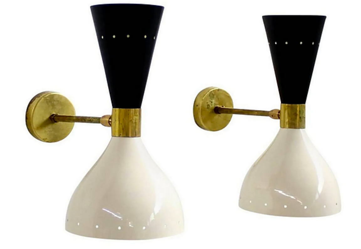1950s-style Italian wall sconces