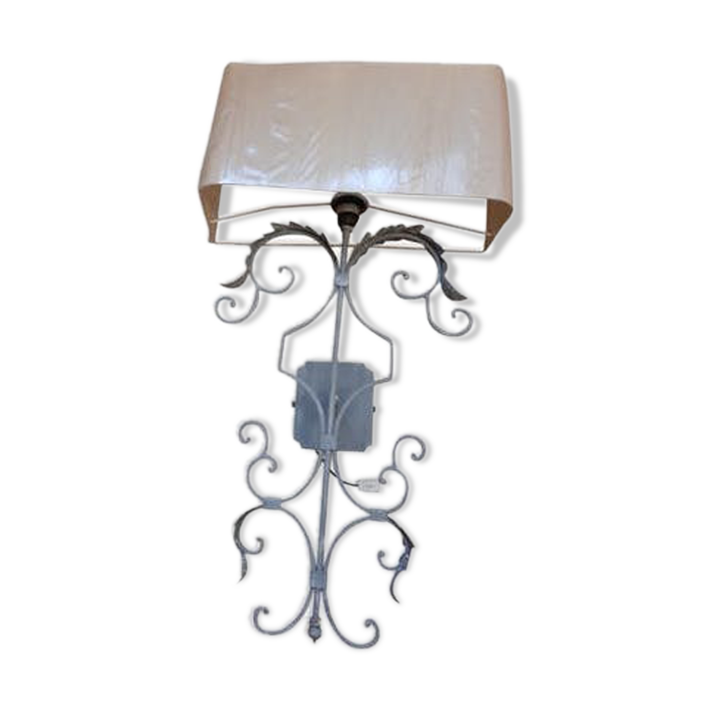 Forged iron wall light