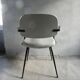 Skai armchair and black metal compass legs, 1960s