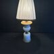 Lampe XIXe en opaline blanche et métal doré