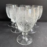 6 verres cristal gravé