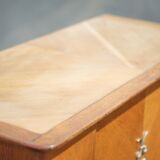Buffet bois vintage, buffet 1 porte avec pieds compas, meuble de rangement, petit bahut