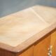 Vintage wooden sideboard, 1-door sideboard with compass feet, storage unit, small chest