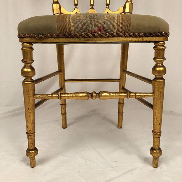 Napoleon III period gilded wood chair