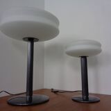 Italian Opal Glass Lamps by Stefano Marcato, Set of 2