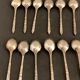 12 mocha spoons or coffee in Ercuis silver metal in their original box