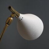 Cosack Mid Century table lamp with beige shrink paint and brass neck
