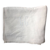Antique cloth monogrammed LC or G