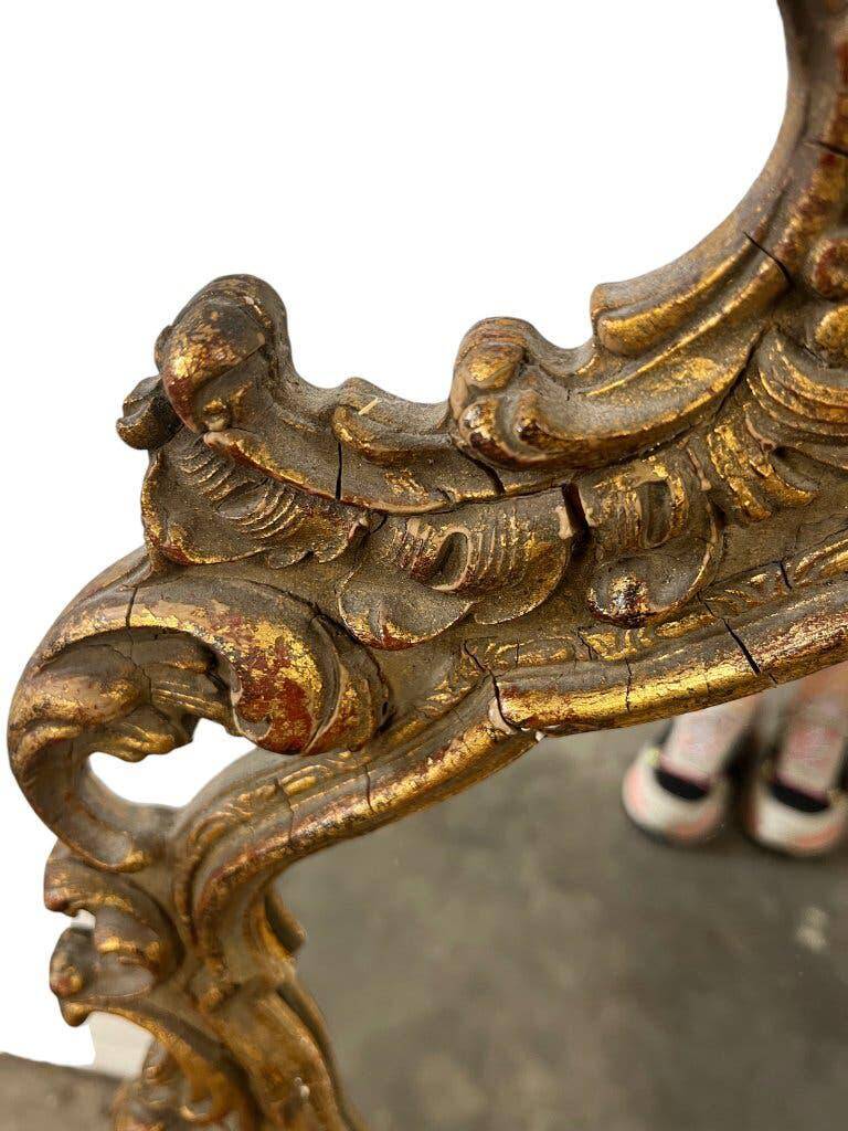 Vintage gold baroque mirror / wall mirror
