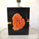 Resin lamp inclusion coral red design 70s
