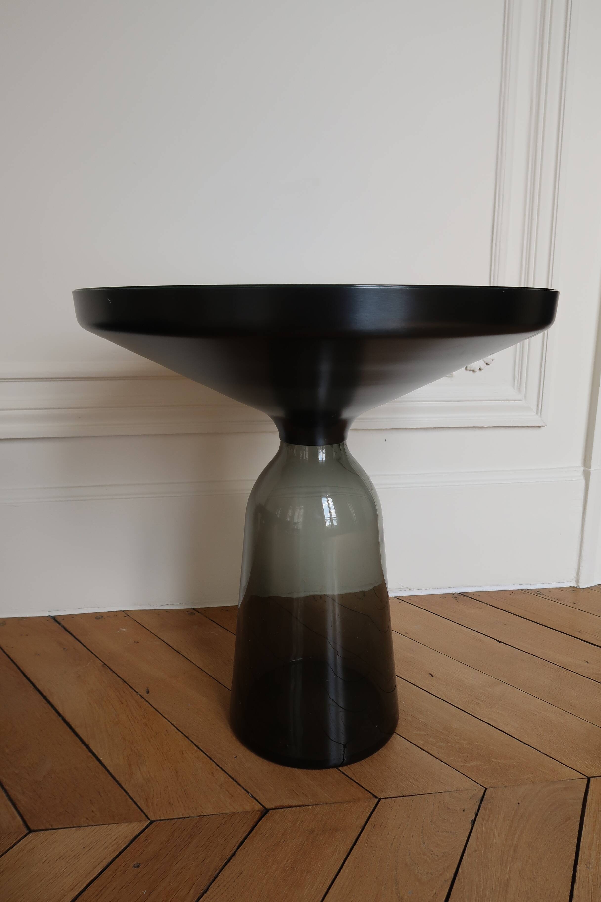 ClassiCon Bell Coffee Table – Smoked Glass / Black Top