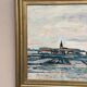 Original Swedish Oil on Panel – "Uppsala" by Gusten Widerbäck – Signed – Dated 1965 (on the back) – Framed – 38 × 43 cm
