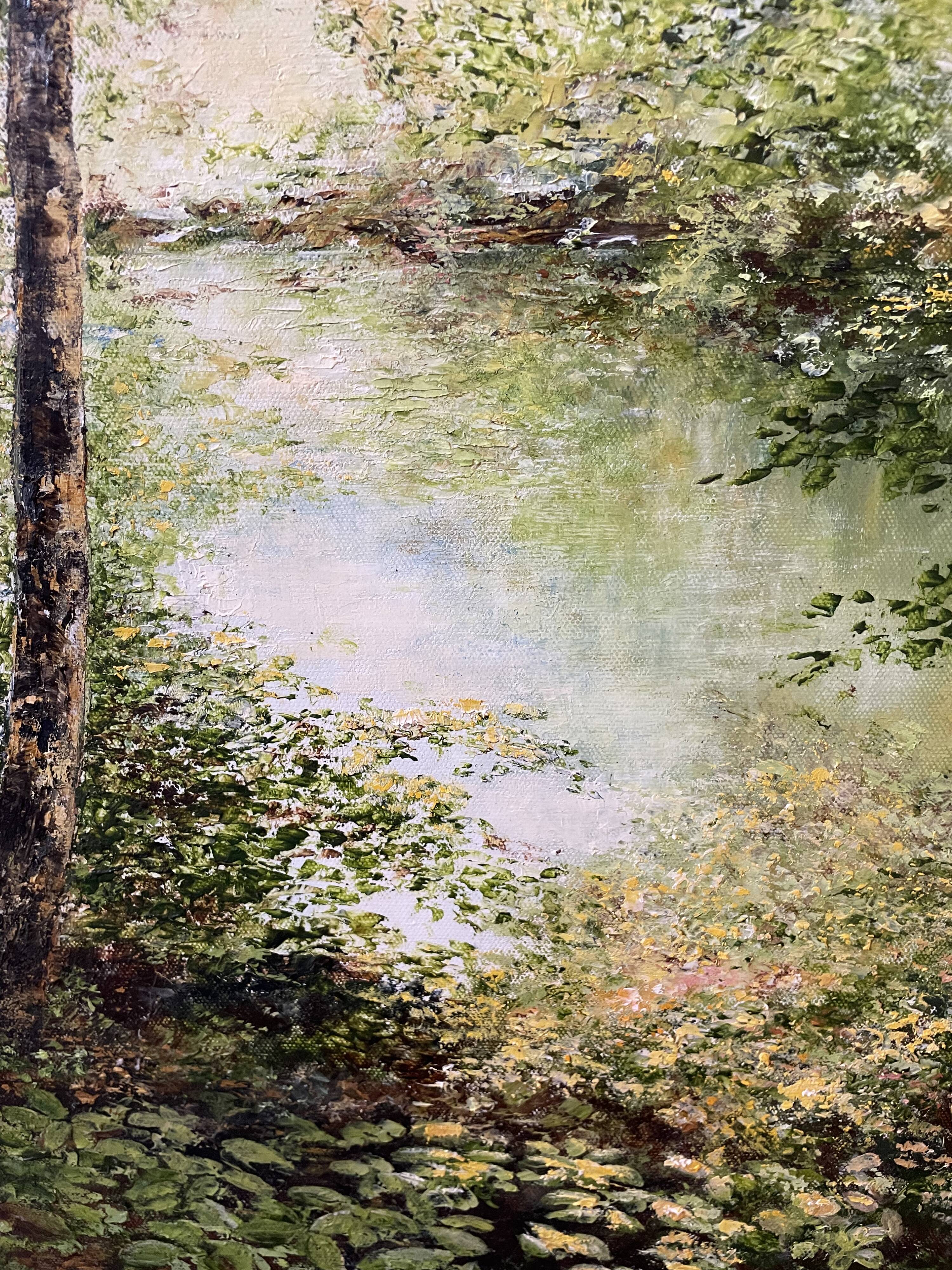 Landscape painting oil on canvas signed