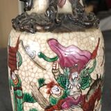Vase ceramic canton of nanjing decoration of war scenes xixth