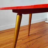 Vintage 1965 wooden compass leg side table