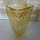 Vintage Peill & Putzler vase – textured amber glass – Germany years