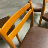 Set of 4 scandinavian chairs 1960