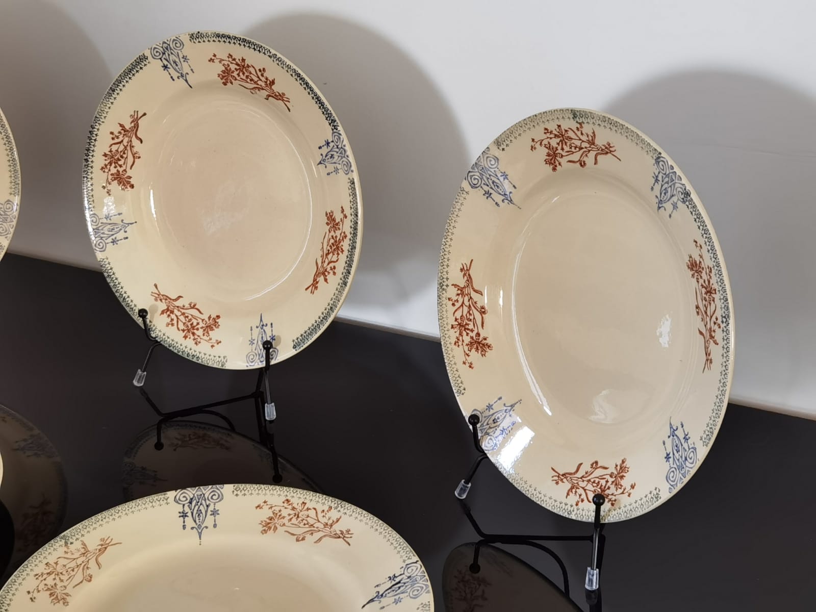 Set of semi-hollow plates Amandinoise St Amand vintage