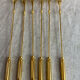 Long coffee or cocktail spoons in gold plating