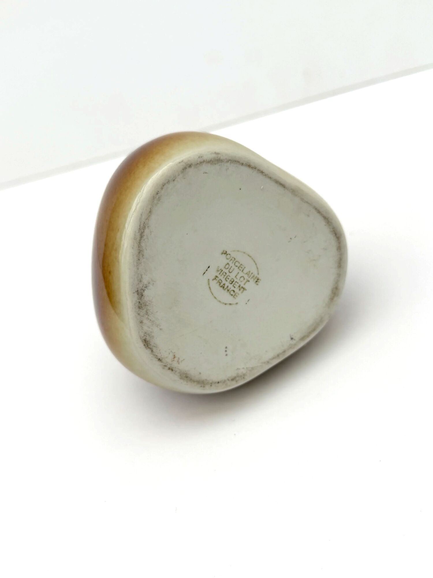 Flower vase by Pierre Lèbe for Virebent in porcelain, France 1970