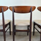 6 vintage Scandinavian teak chairs by Dyrlund