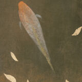 Painted canvas, Koi carp, contemporary work