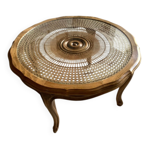 Table basse ronde — - plateau verre