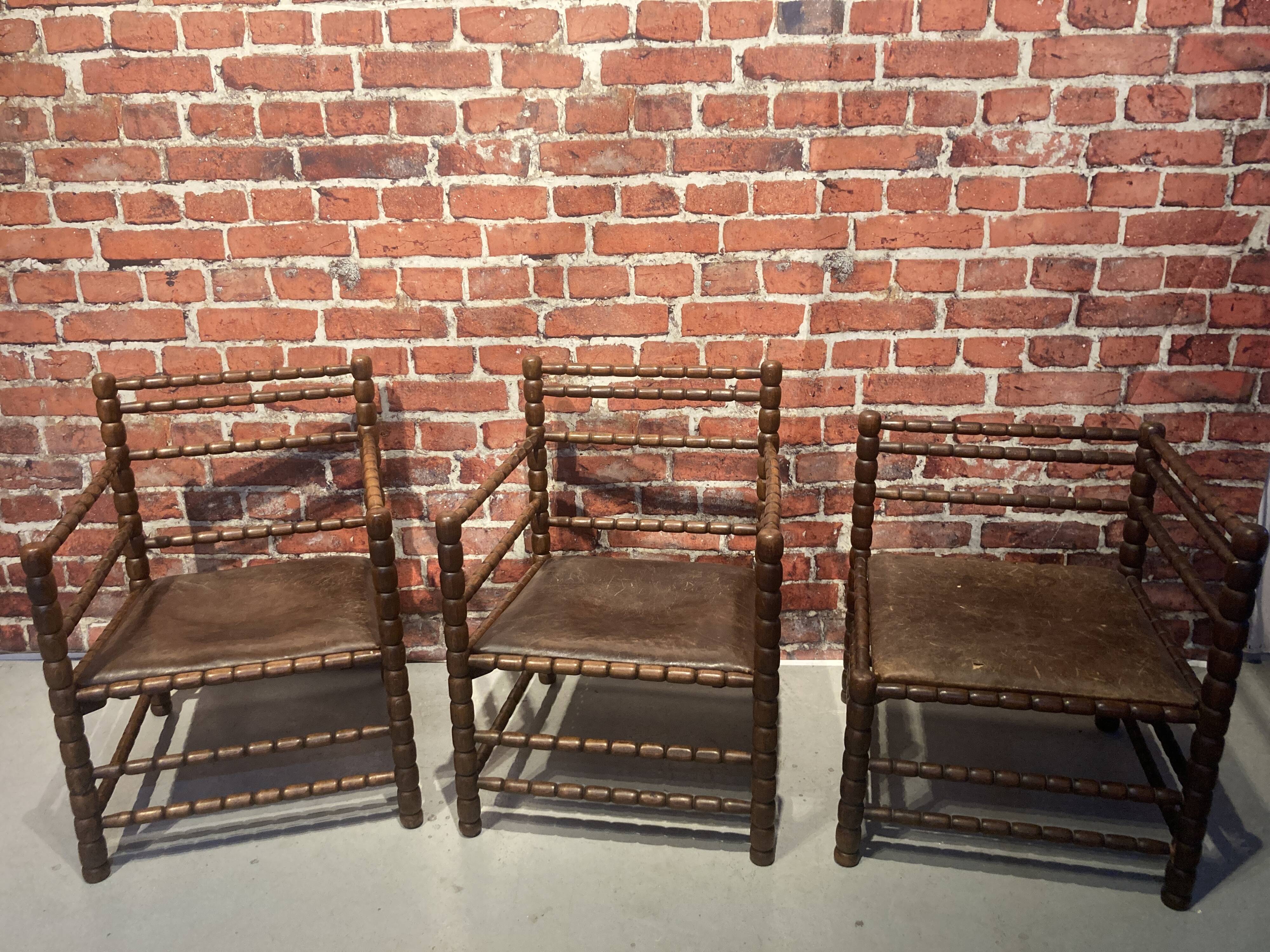 Set of two armchairs, one corner chair