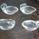 4 stylized swan-shaped salters