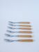 set of 5 small bakelite dessert forks 1960