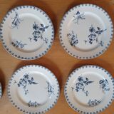 Lot de 7 assiettes à dessert u&c faïencerie sarregemines modèle vega