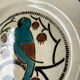 Dessert plates and serving dish, K&G Luneville, parakeet model.