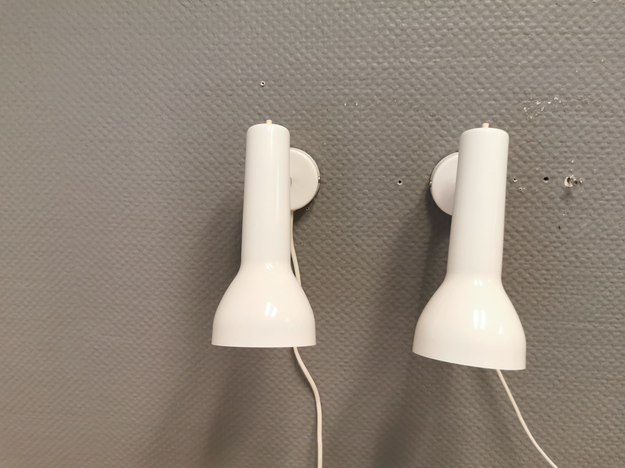 2 wall lamps, Schmidt's lampe design, Denmark early 1980s by Hans Schmidt