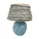 Art Deco blue opaline lamp
