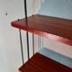 Wall shelf, khaki green and teak