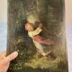 oil on panel, Red Riding Hood, unsigned, quite old-fashioned