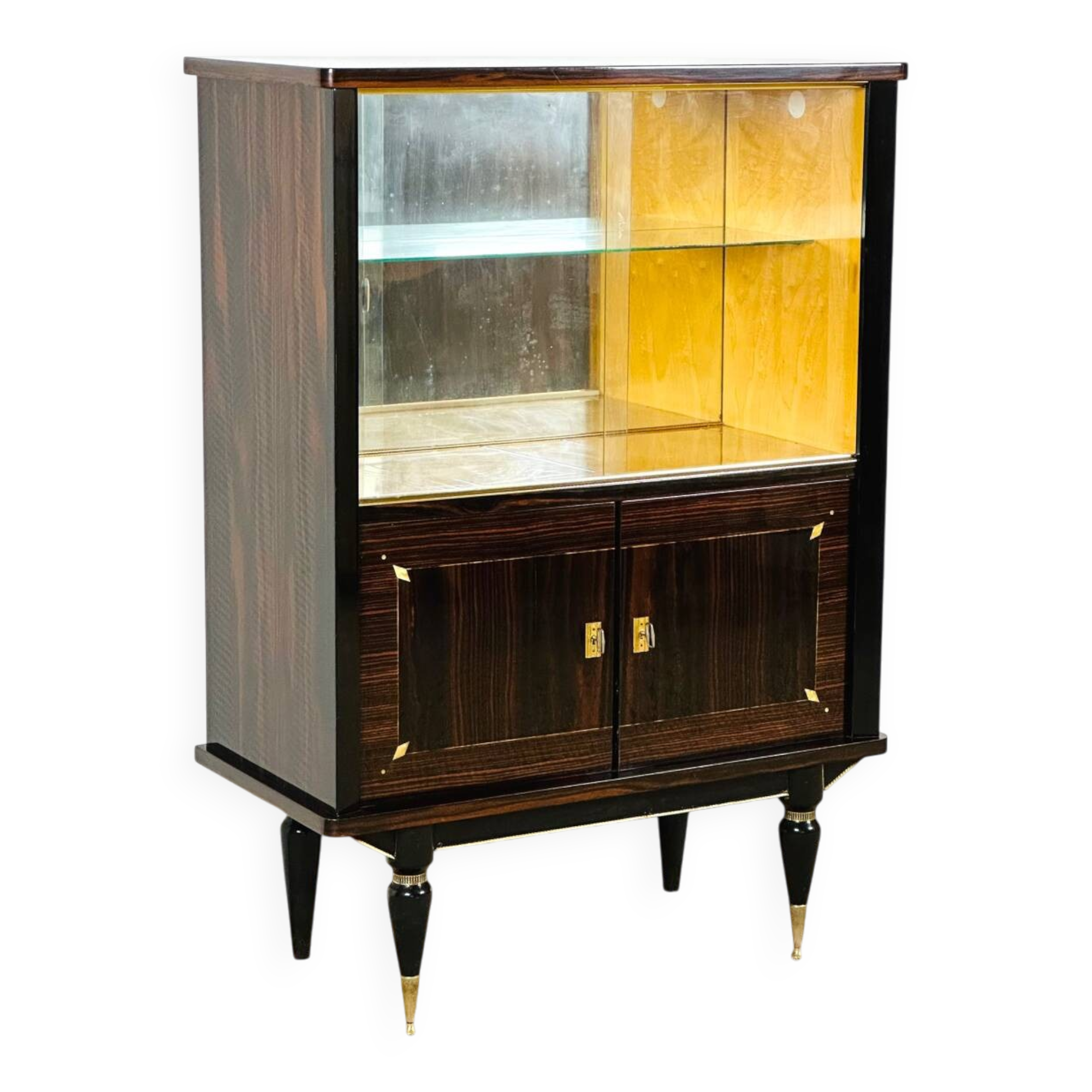 Vitrine Art déco en ébène de macassar 1940