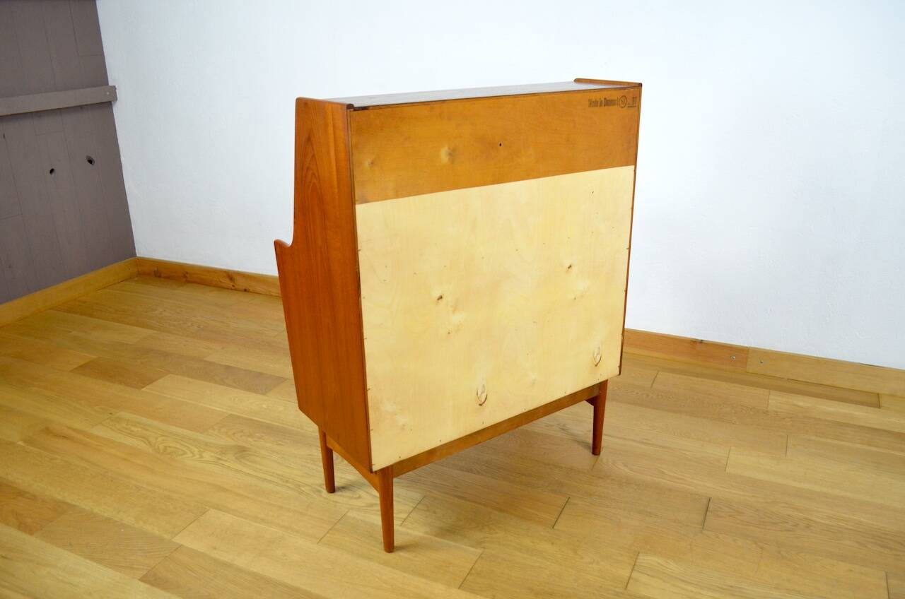 Danish Teak Secretary by Arne Wahl Iversen, Vinde Mobelfabrik Edition 1