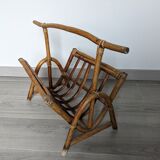 Vintage rattan magazine holders