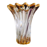 Antique vase in crystal and gilded with fine gold