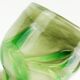 vase en verre vintage par Erwin Eisch, différentes nuances de vert et verre clair