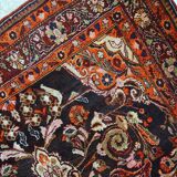 Tapis vintage fait main Tabriz du Moyen-Orient 135cm x 220cm (1950s)