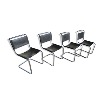 Lot de 4 chaises modèle B33 Marcel Breuer