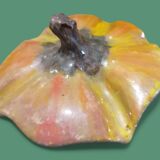 Pumpkin/gourd shaped box - Slipware ceramic