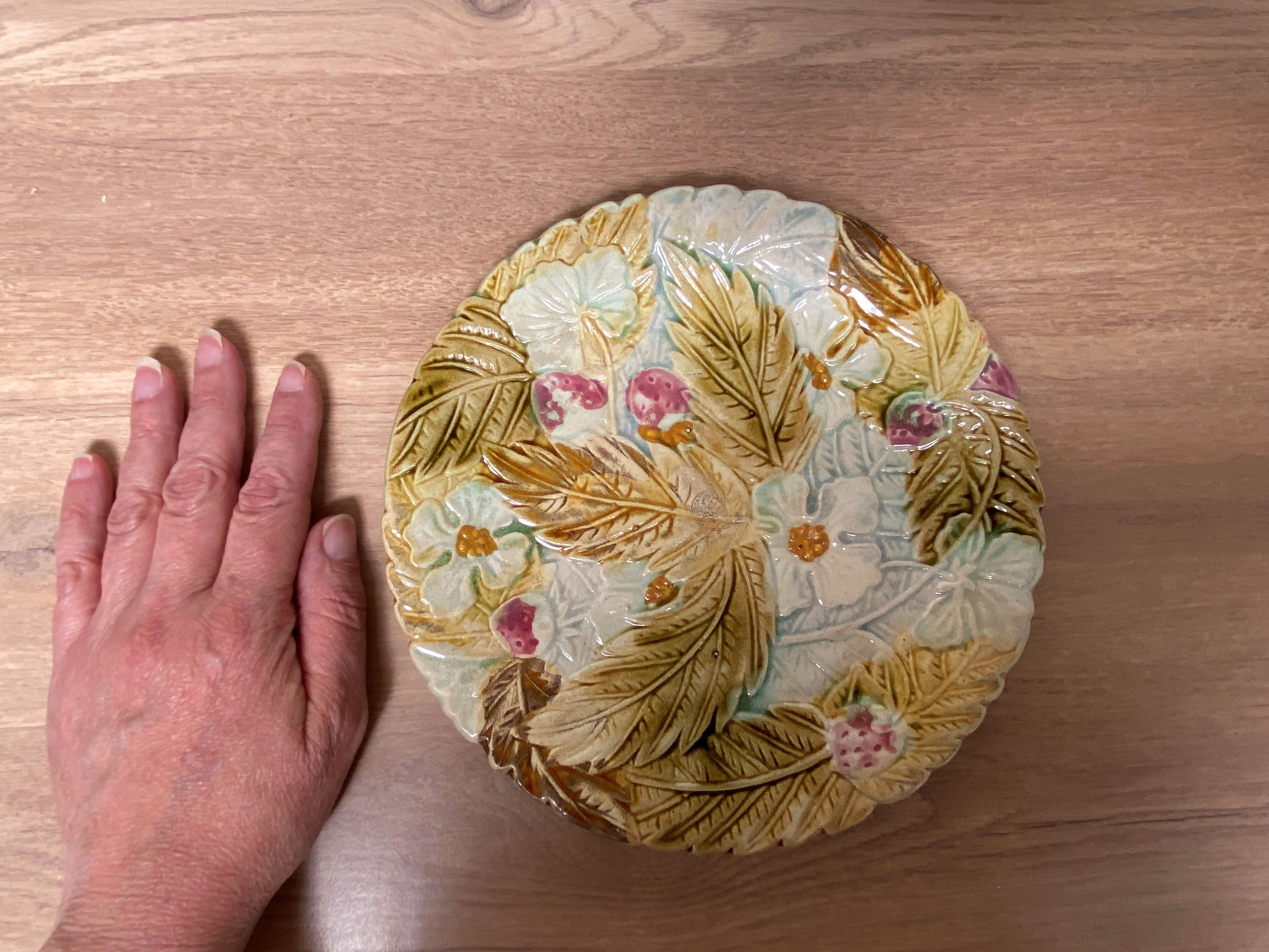 Assiette en barbotine
