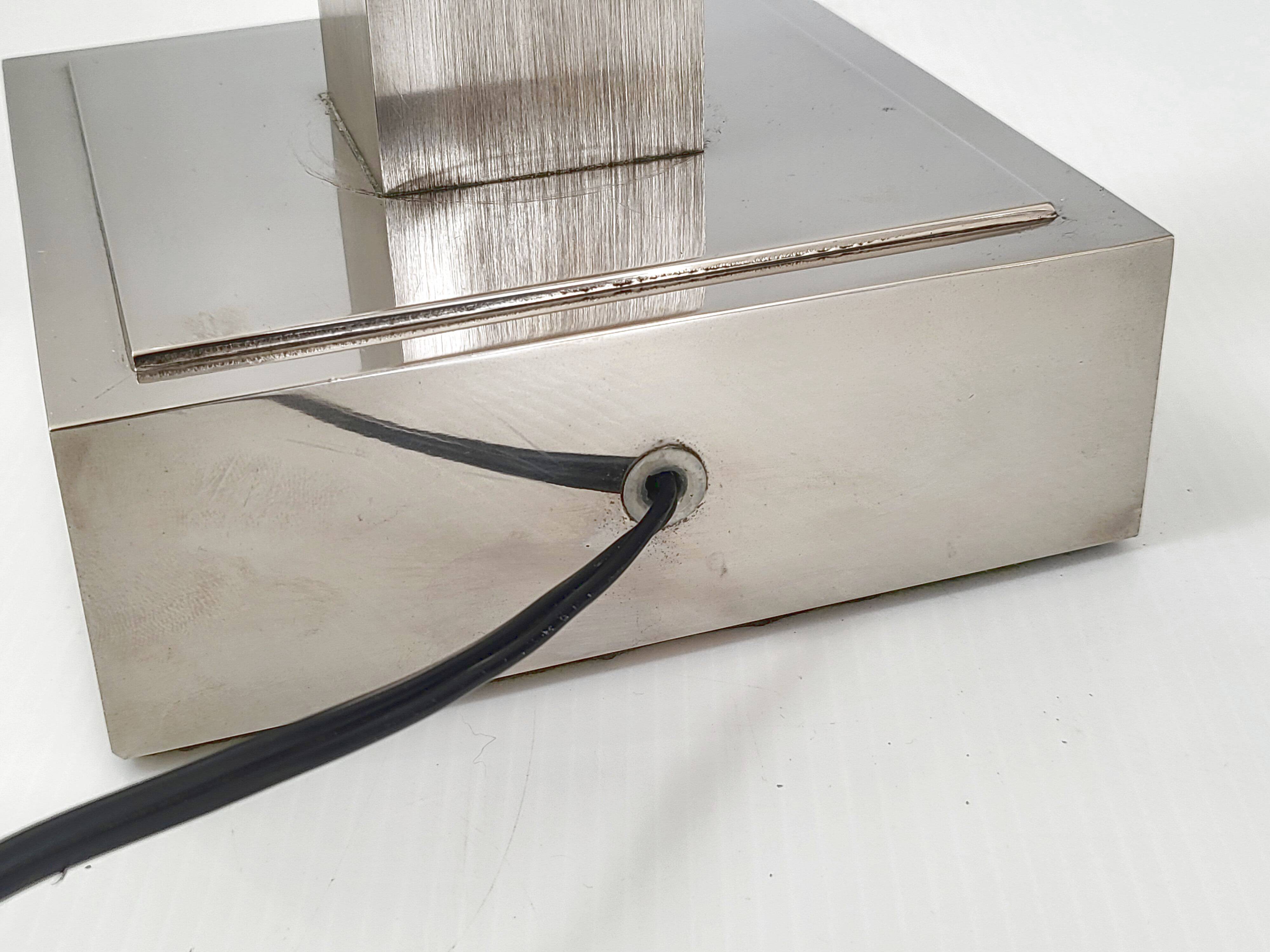 Vintage Binox 1960 stainless steel lamp