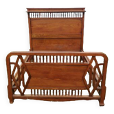 Lit art nouveau 1910 bois vintage