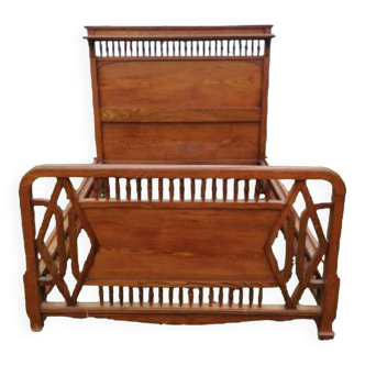Bed Art Nouveau 1910 vintage wood