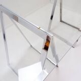 Mid-Century Chrome Trestles Desk, 1970s